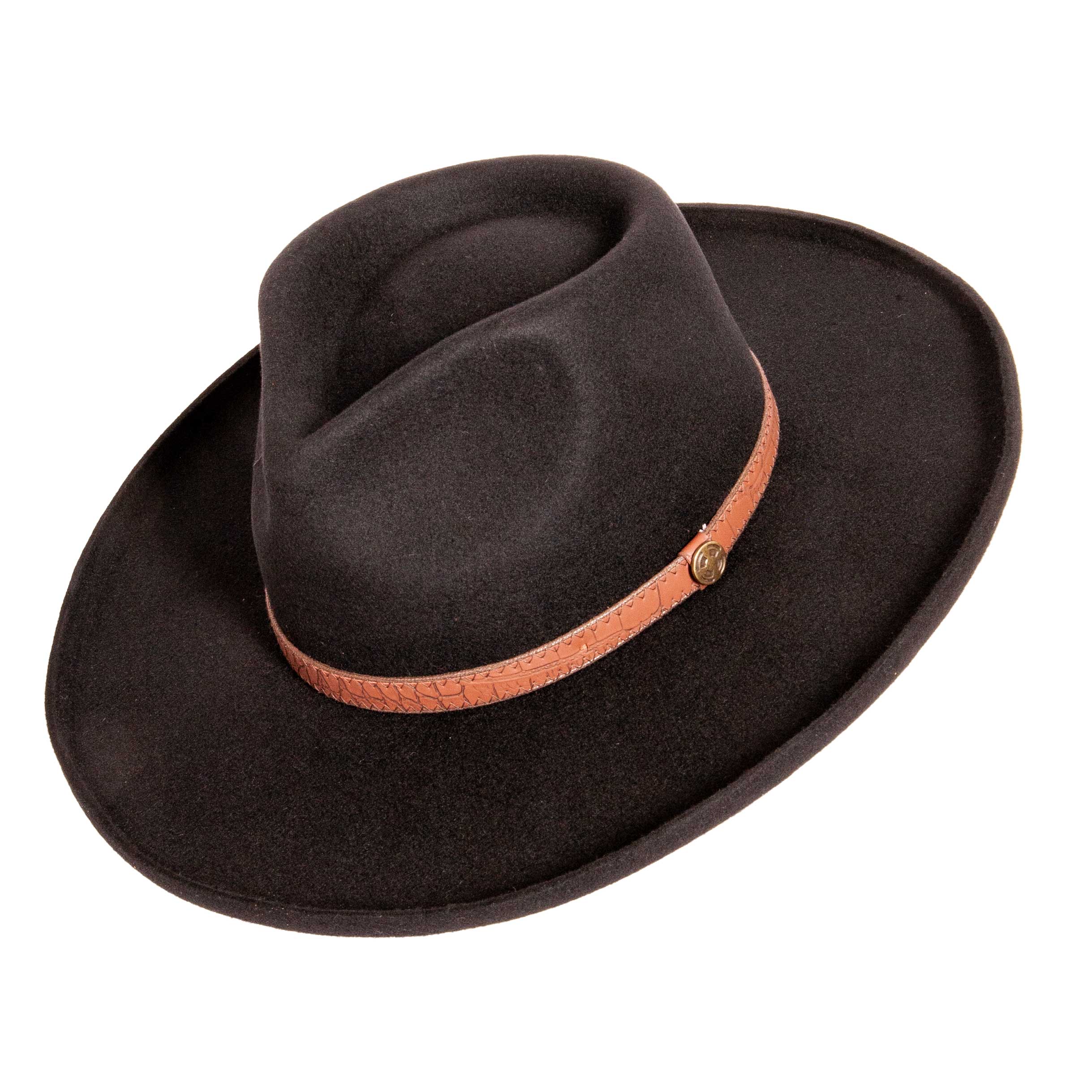 American Hat Makers - Vendita all'ingrosso Fedora - Unisex - Cappello Fedora in feltro di lana con bordo stretto - modello Hudson9