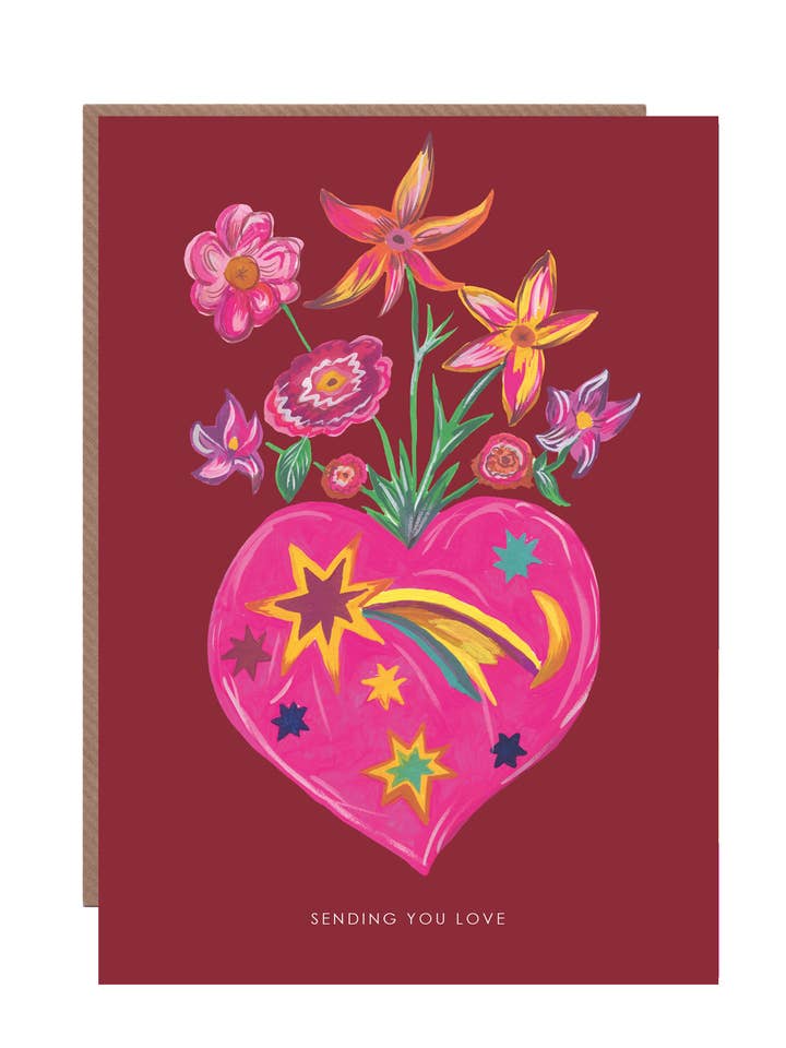 'Sending You Love' wenskaart voor wholesale door Hutch Cassidy (Greetings Cards and Paper Goods)