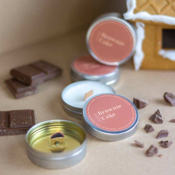 Nordtrice - Wholesale Travel Candles - Mini scented soy candles, Brownie Cake