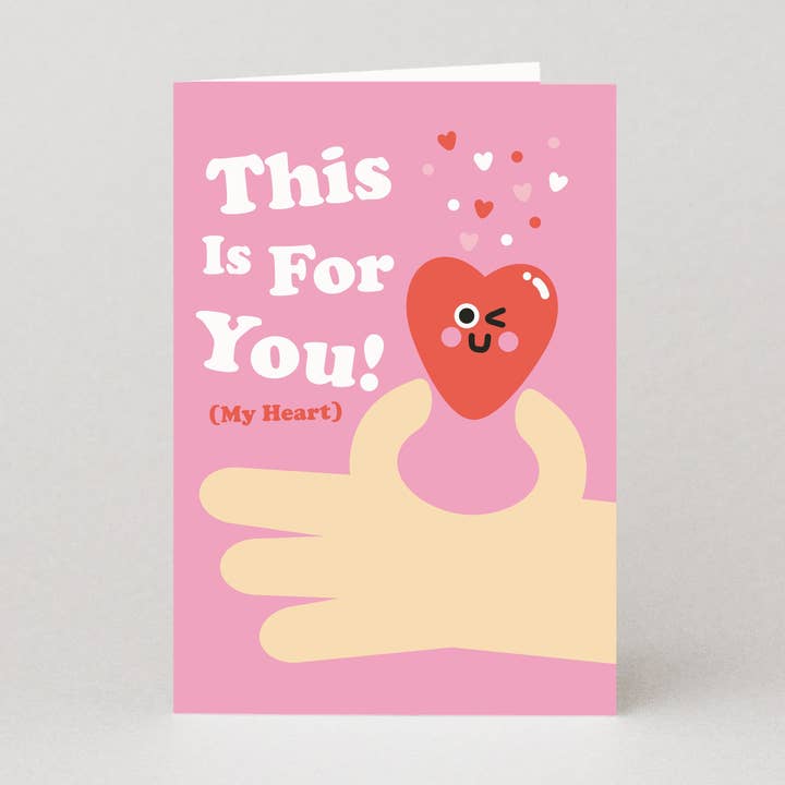Esta es para ti mi tarjeta de San Valentín corazón | Tarjeta de amor linda para venta al por mayor de Studio Boketto