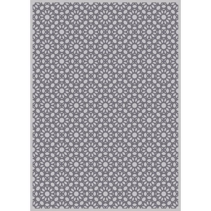 SBC Decor - Venta al por mayor Alfombra pequeña - Revestimiento de suelo de vinilo geométrico gris dalia para interiores y exteriores