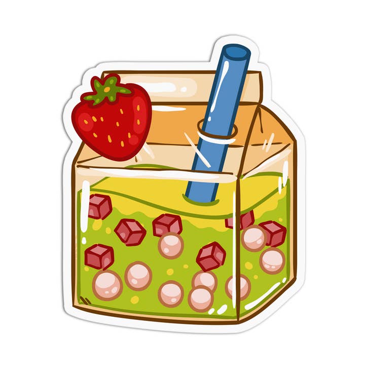 Autocollants imperméables en vinyle Boba Milktea 8 pour la vente par Girls Printing House