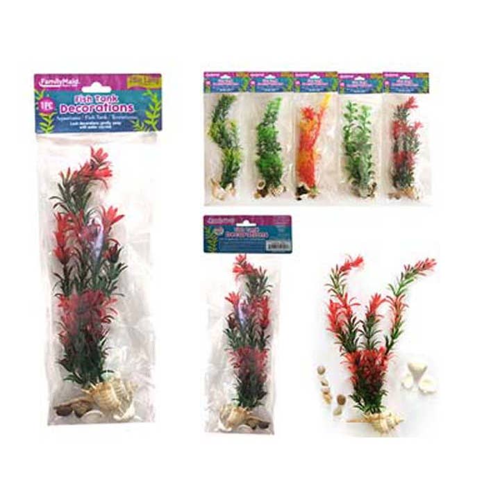 Herbe d'aquarium avec coquillages – 11" pour la vente par Deluxe Import Trading