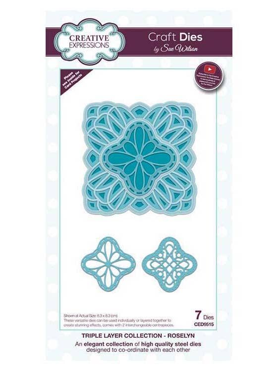 Dies by Sue Wilson Triple Layer Collection Roselyn for wholesale by Ecstasy Crafts Distributing