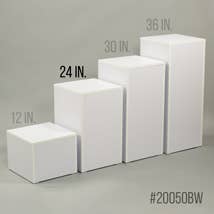 Specialty Store Services - Wholesale Retailer Display Stand/Case - White Laminate Pedestal Display - 24 in. High0