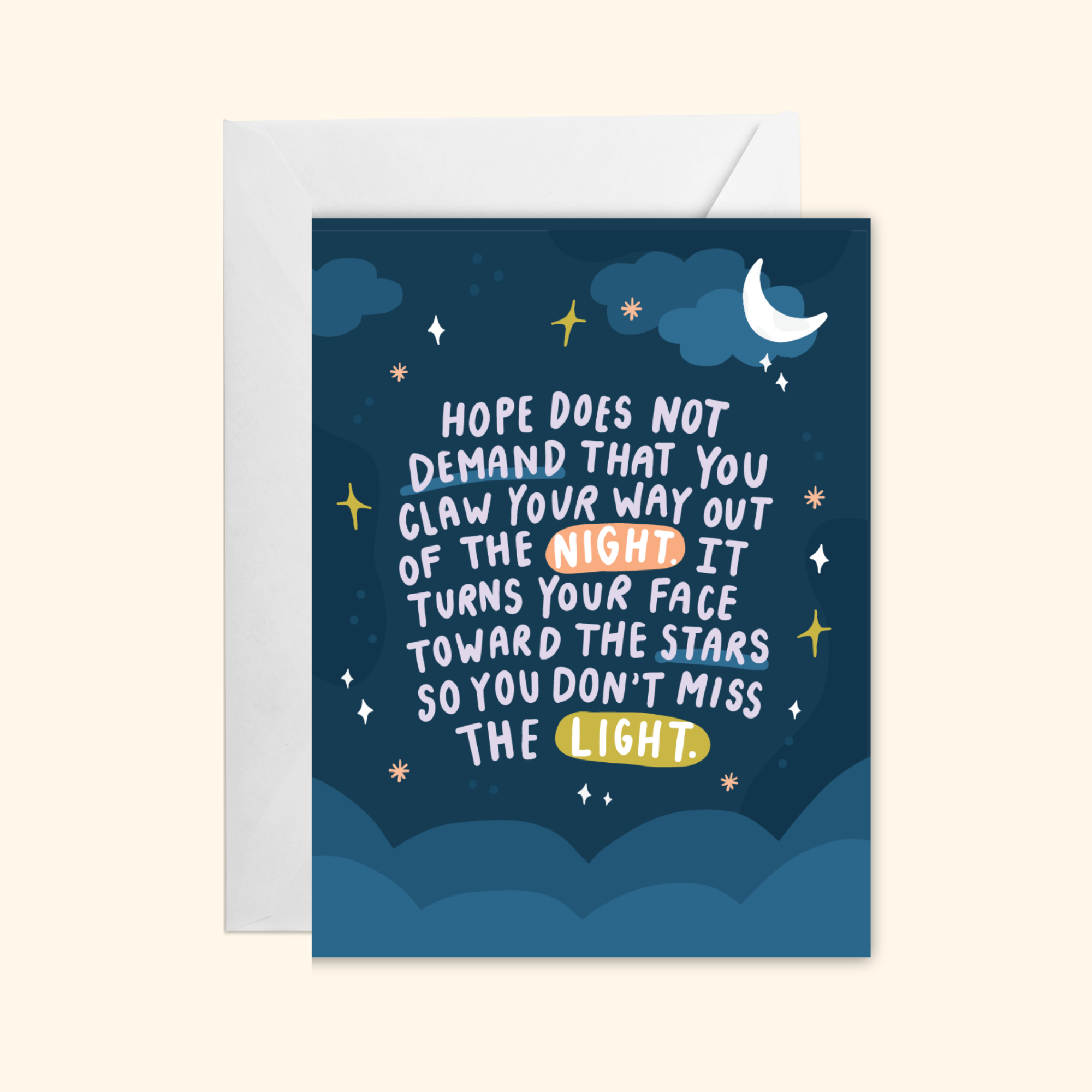 Oh Happy Dani - Wholesale Encouragement Card - Hope Faces the Stars Greeting Card0