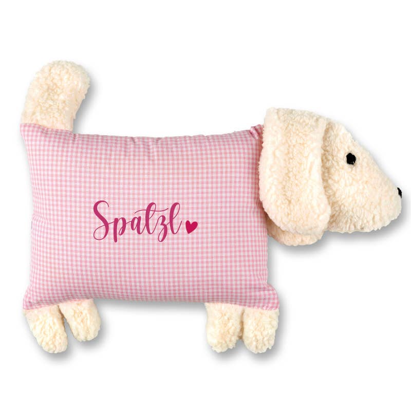 Die Gräfin – wholesale Fyllda/plyschleksaker - Barn och baby – Gosig hund Lotta, Vichy-rutig rosa1