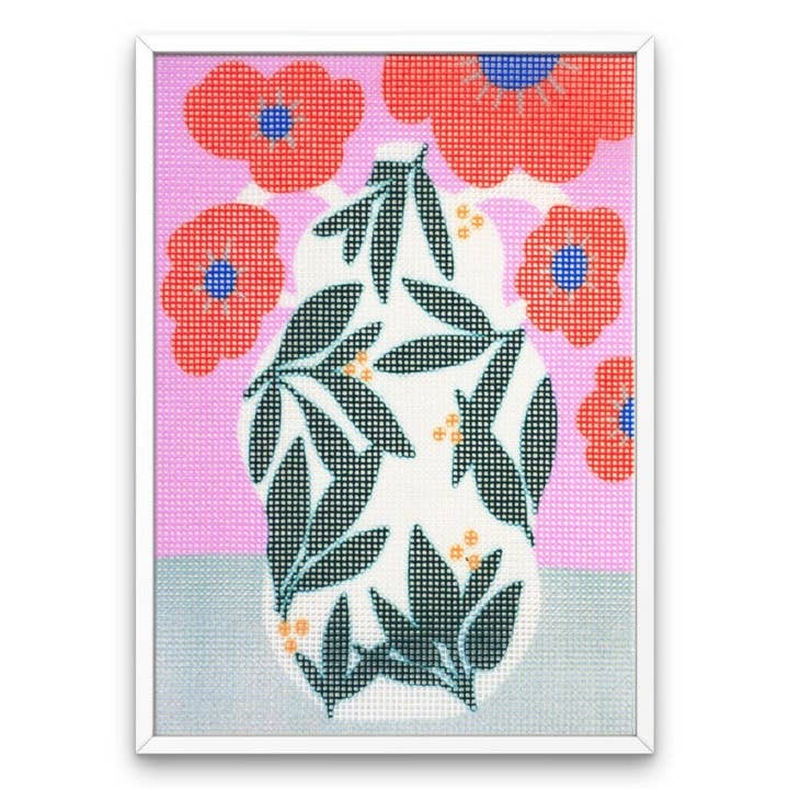 Unwind Studio - Wholesale DIY Craft Kit - Poppy Pot Needlepoint Kit4