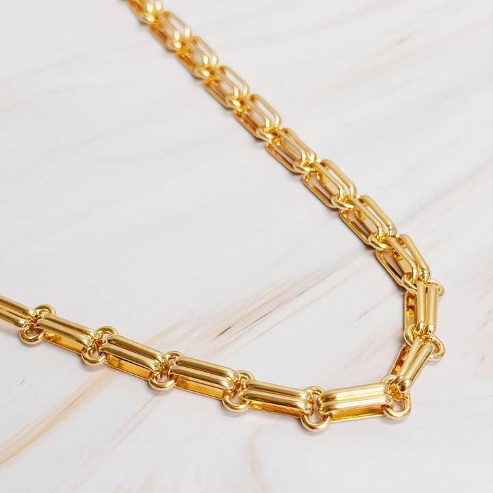 Ellison+Young - Wholesale Link & Chain Necklace - Double Links Linked Chain Necklace