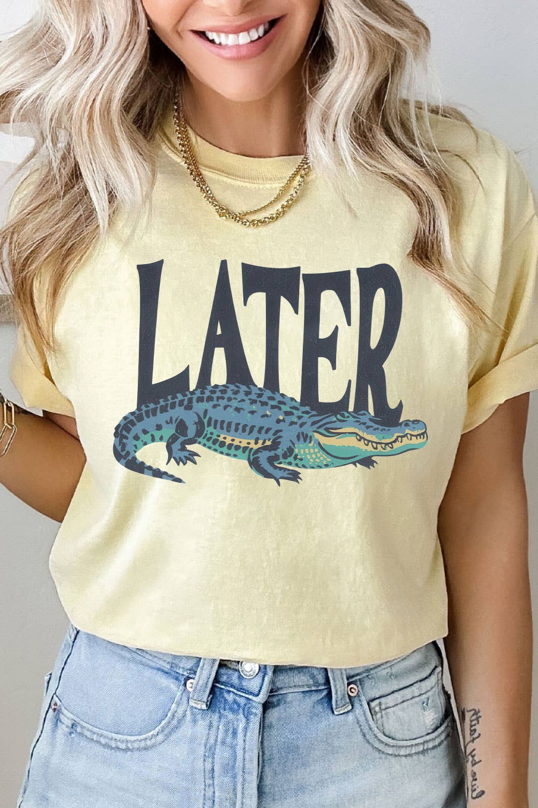 Kissed Apparel - Wholesale Screen Printed T-Shirt - Women's - Later Gator Comfort Colors Tee1