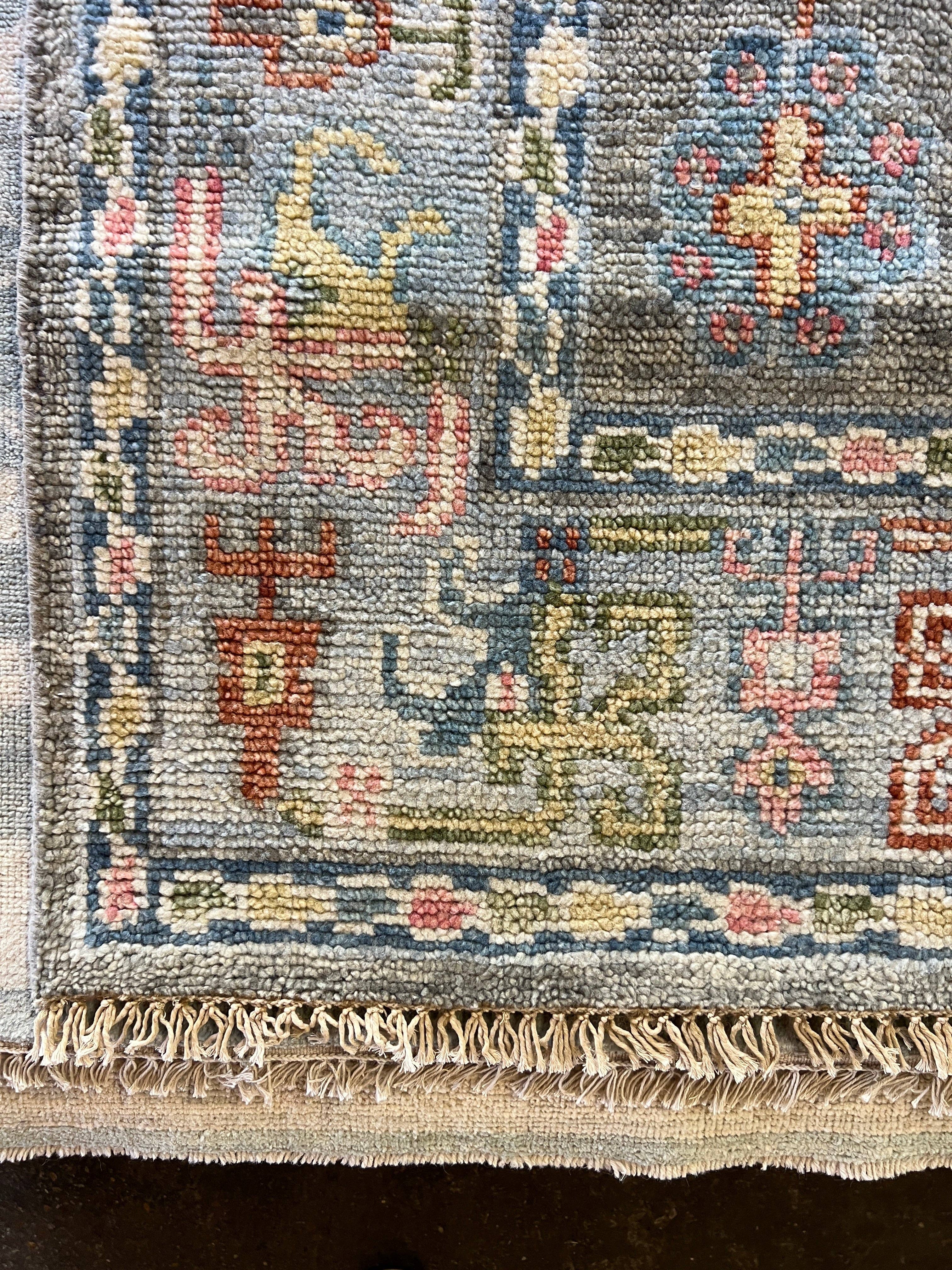 Banana Manor Rug Co. - Wholesale Area Rug - Bianca  8x10 Grey Hand-Knotted Oushak Rug10