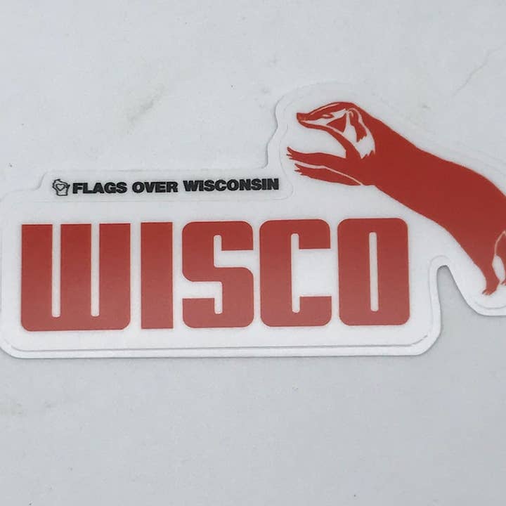 Flags Over Wisconsin - Vendita all'ingrosso Adesivo - Adesivo in vinile Wisco INTL