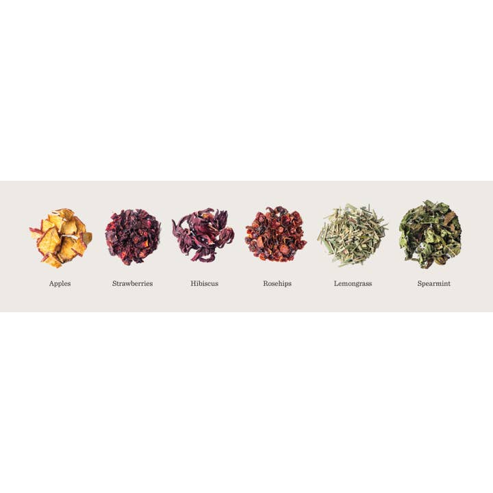 Piper & Leaf Artisan Tea Co - Wholesale Tea Bags - Strawberry Shindig - 9 Tea Bags
