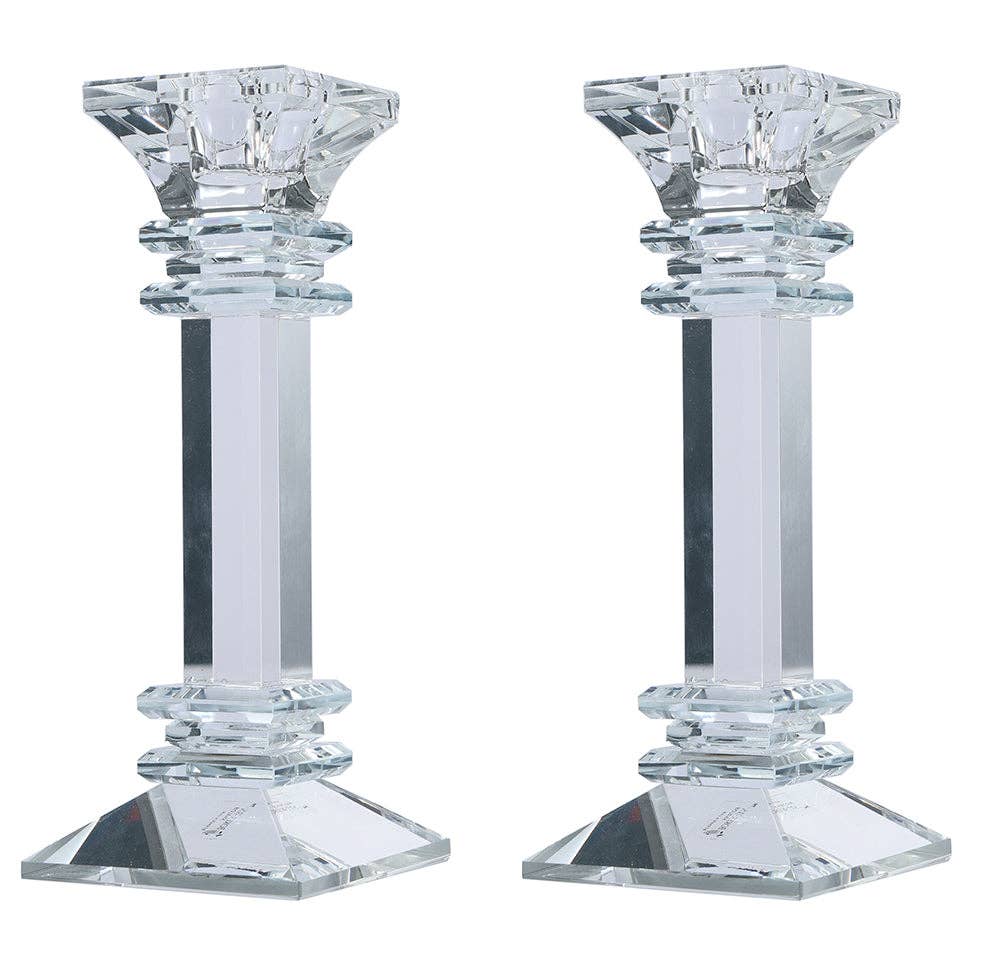Boker-Tov Shalom - Wholesale Candle Holder - Set of 2 Crystal Taper Candleholder2