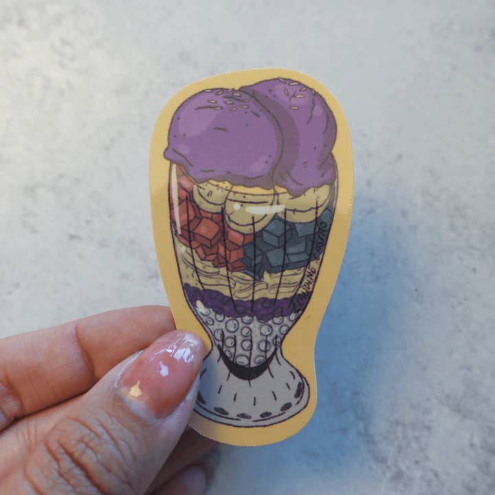Claudine Castro Art - Wholesale Sticker - Halo Halo Sticker, Filipino Dessert Art