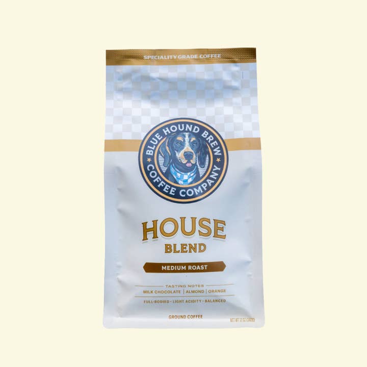 Blue Hound Brew - Wholesale Coffee Beans - Blue Hound Brew House Blend Coffee - Whole Bean or Ground
