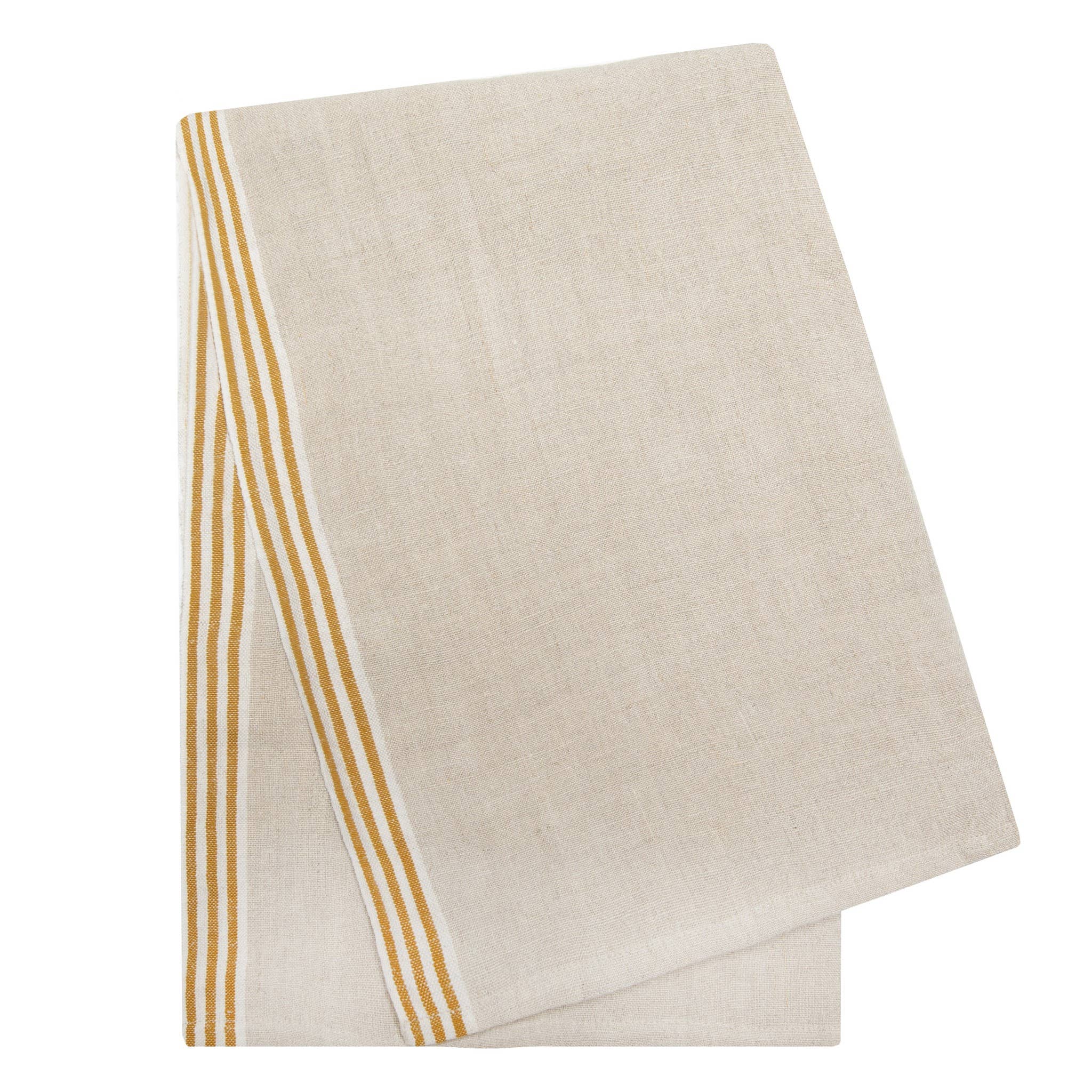 Couleur Nature - Wholesale Tea Towel - Alsace Natural & Mustard Towels 20x30 - Set of 21