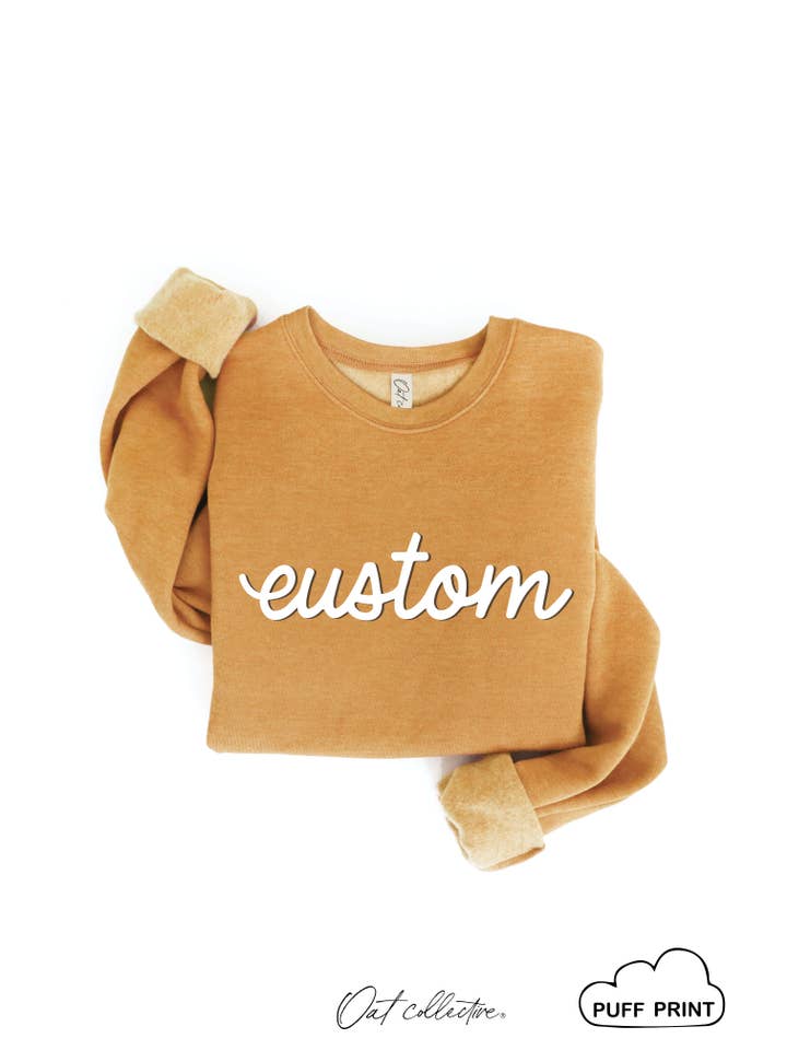 OAT COLLECTIVE - Wholesale Graphic Sweatshirt - Women's - CUSTOM PUFF Graphic Sweatshirt4