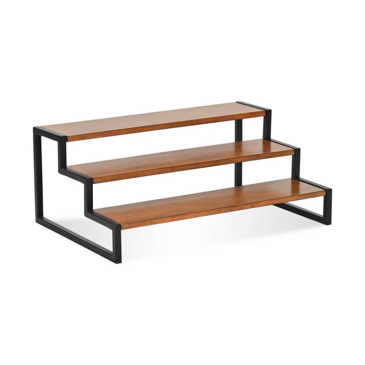Cheungs Home Decor - Wholesale Display Shelf - Brio Wood and Metal Tiered Table Shelf9