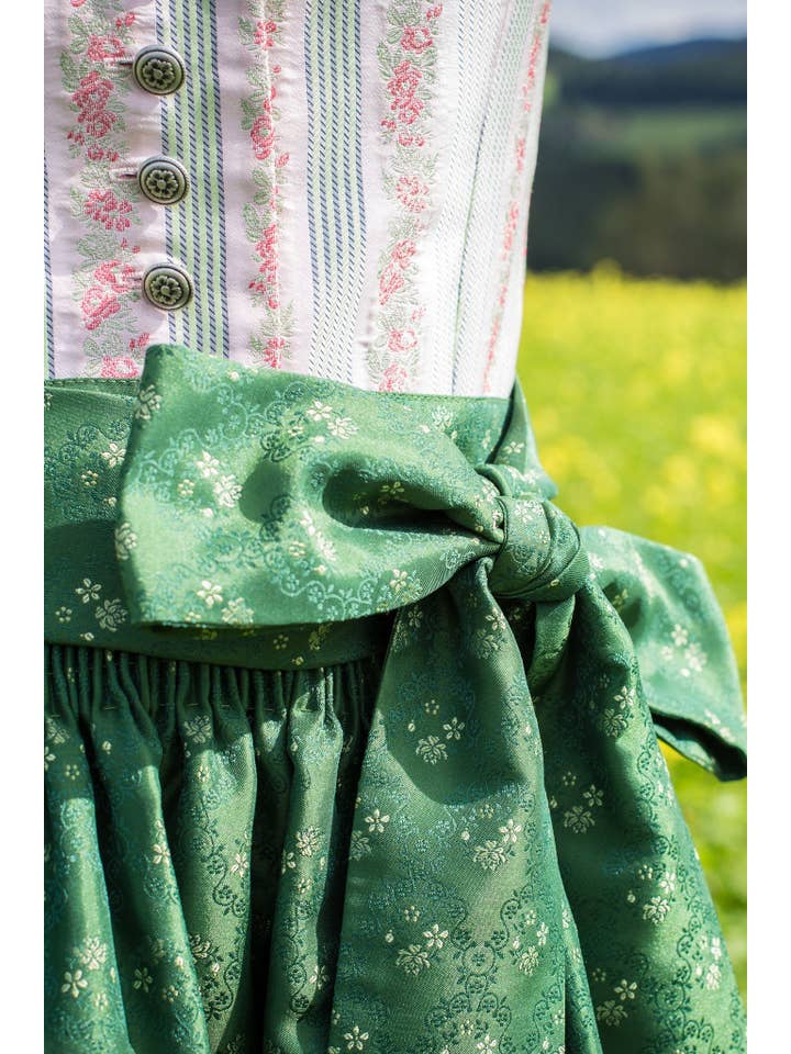 Kaiserliche Liebelei - Wholesale Dress - Women's - Silk dirndl Lily Stripe Coral4