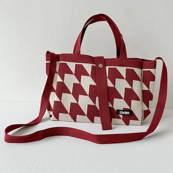 OceanusSwim - Wholesale Tote Bag - Women's - Contrast Color Split-Joint Woven Bags Handbags1