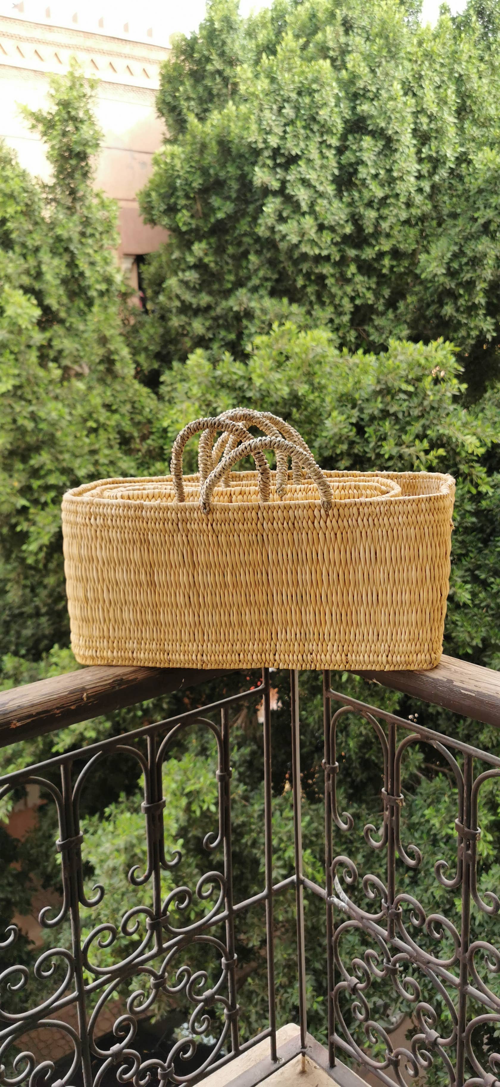 craftberber – wholesale Basket – Handcrafted Reed Baskets with Sturdy Handles, Reed Baskets1