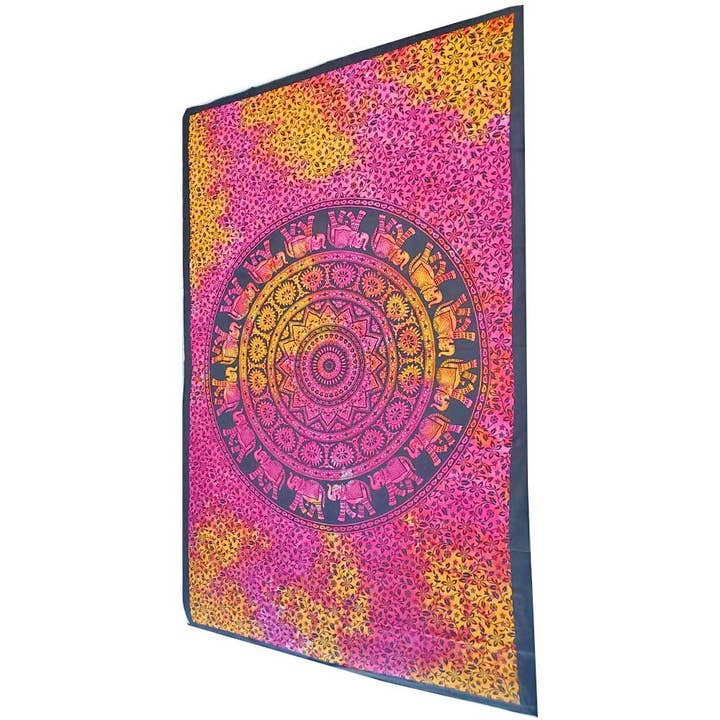 Chakra stjärna elefant Mandala slips färgämne tapet för wholesale av Wild Lotus