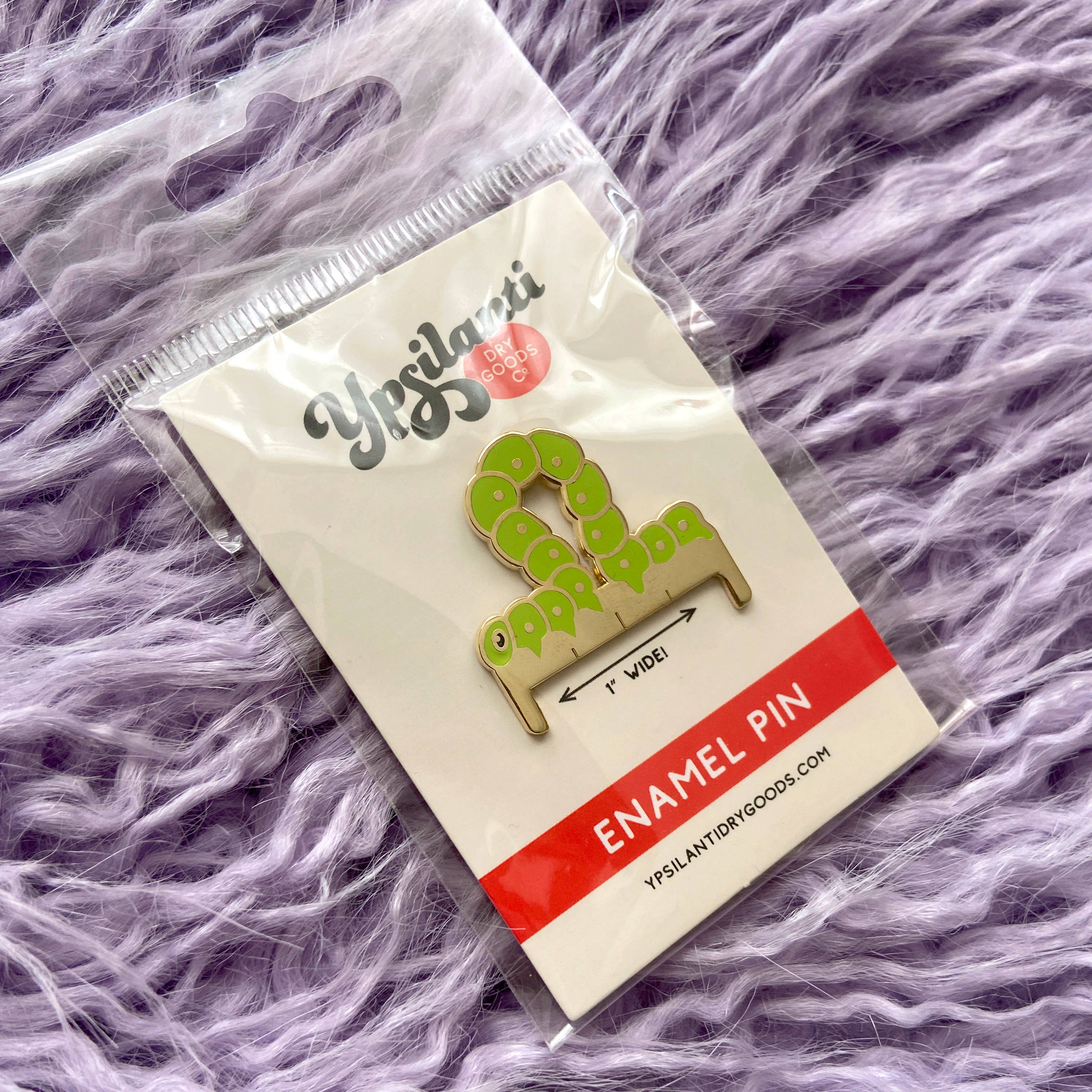 Wild Hunt - Wholesale Lapel Pin/Button - Inch Worm Mini-Ruler Enamel Pin2