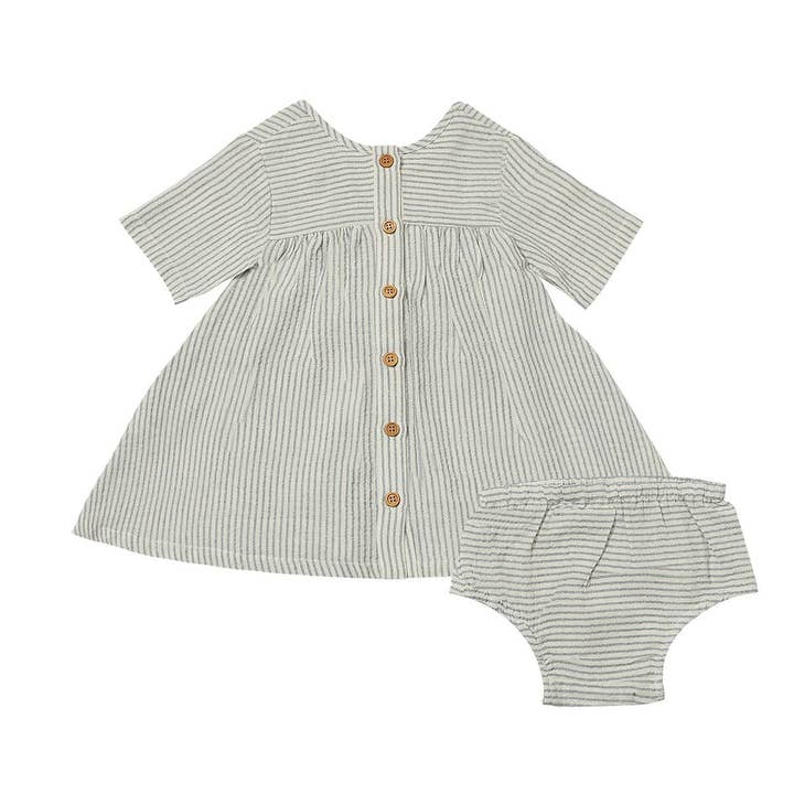 Robe Georgia à rayures noires pour la vente par Vignette