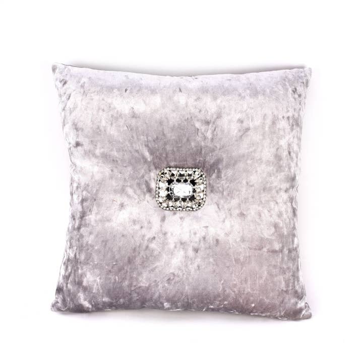 WIDDOP and Co. US - Wholesale Bunting/garland - Hestia Diamante Crushed Velvet Cushion 35cm
