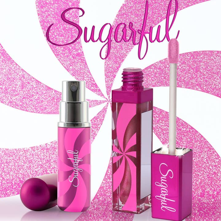 Michel Germain - Wholesale Lip Gloss - Sugarful Lip Gloss 10ml/0.3oz & Sugarful Purse Spray 5ml/0.15oz Duo1