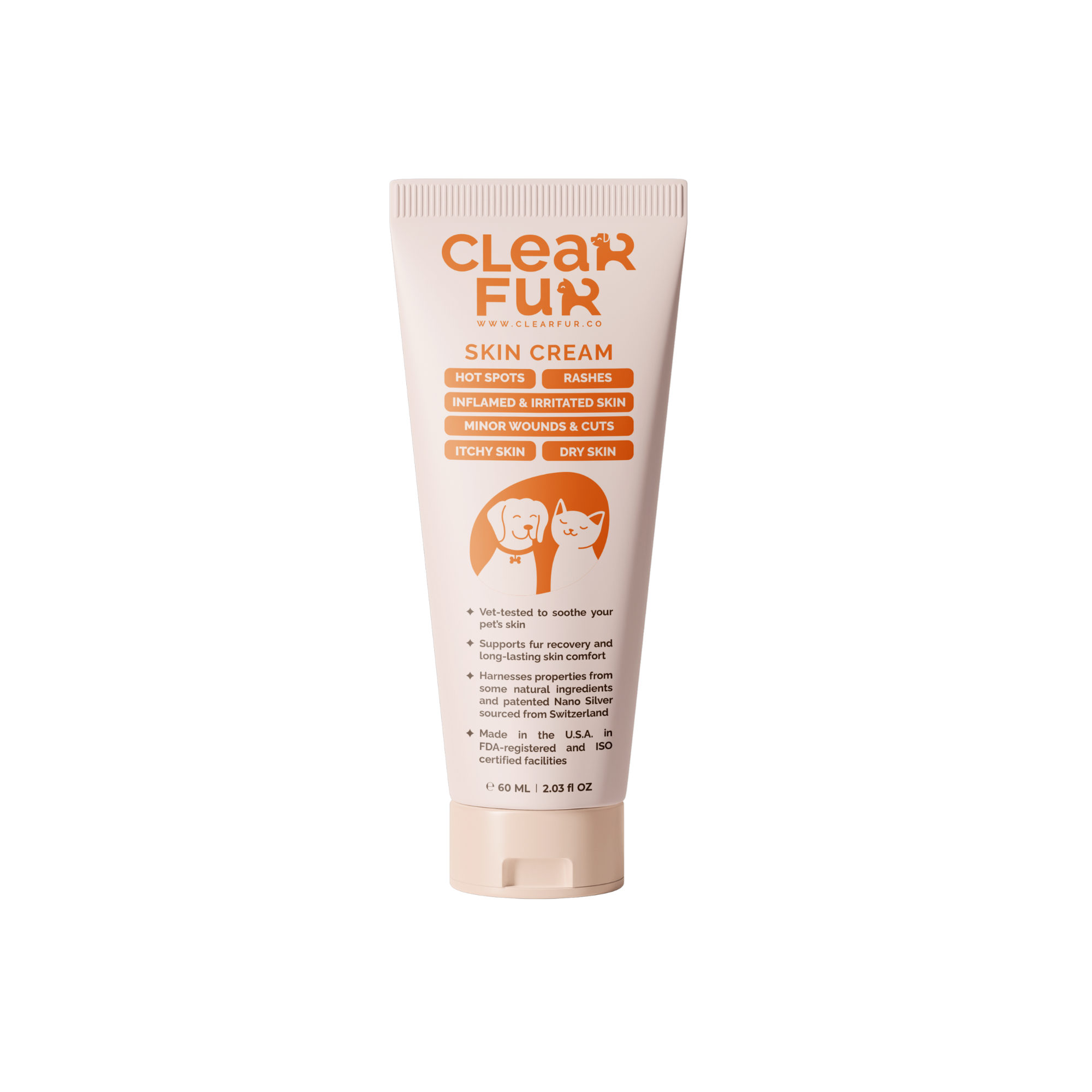 ClearFur - Wholesale Pet Paw Protection - Hot Spot & Itch Relief Cream for Dogs & Cats 2oz20