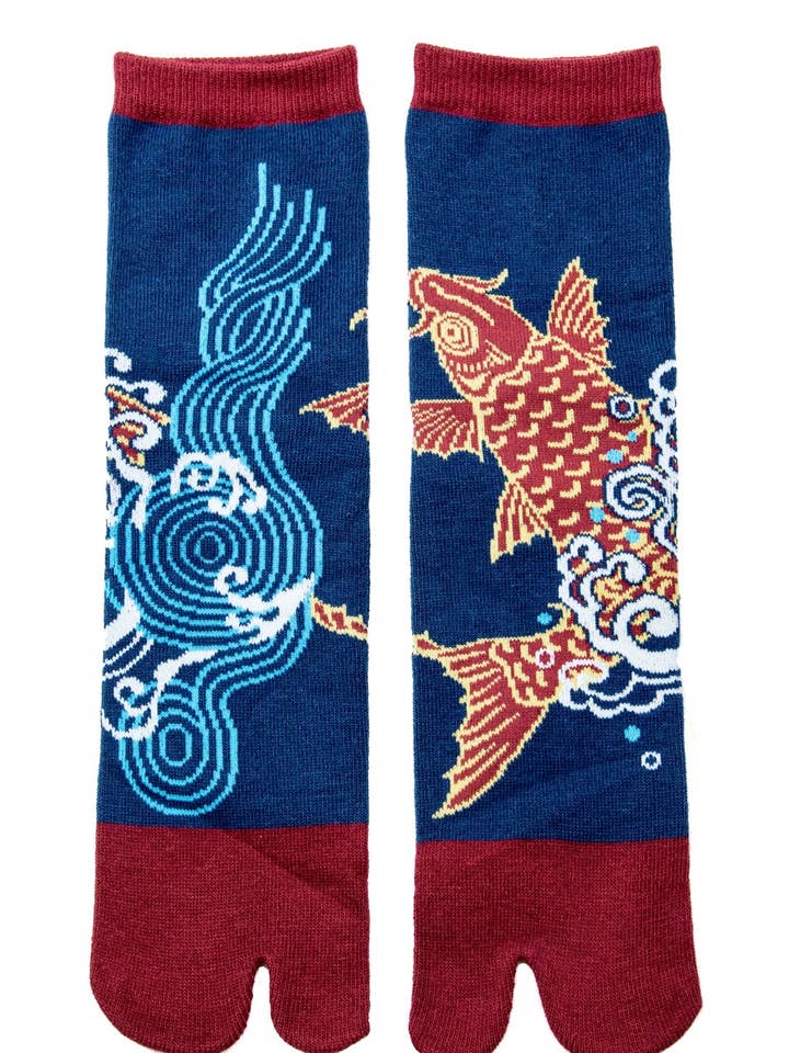 Calzini Koi Fish Carp Tabi per la vendita all'ingrosso da parte di NINJA SOCKS