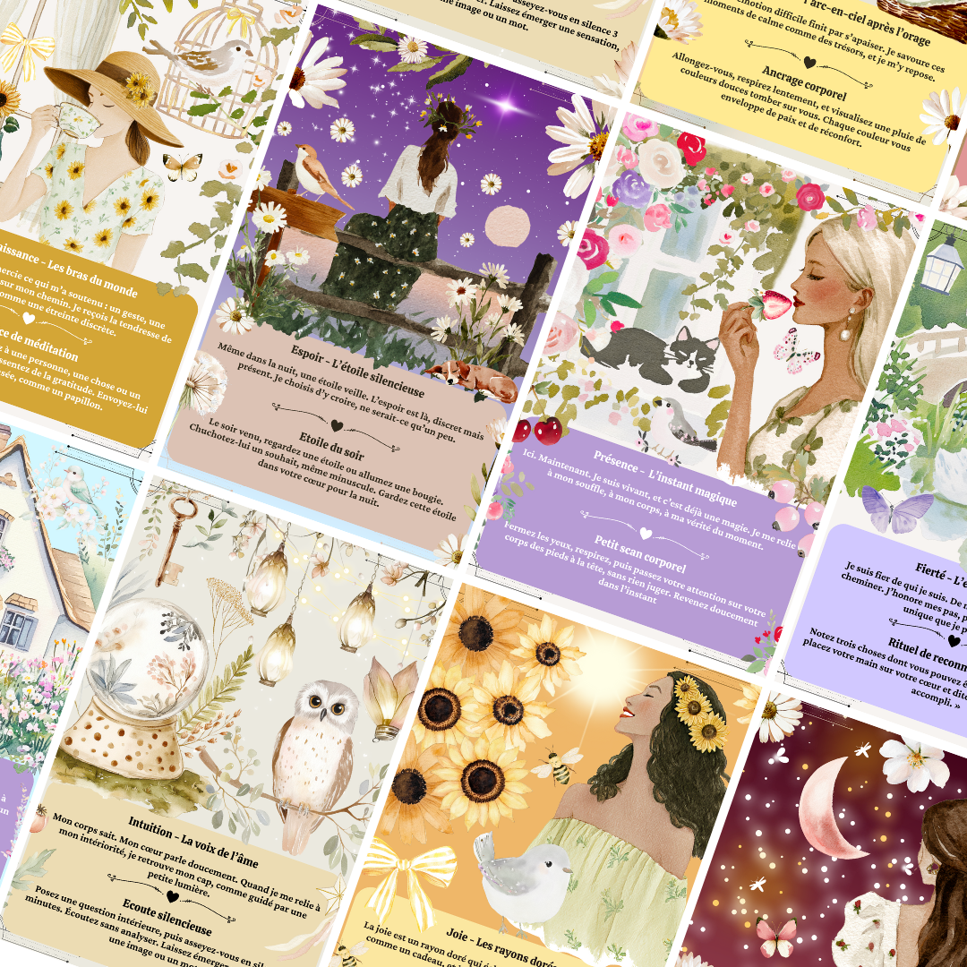 Les Moonettes – wholesale Tarot cards – 32 Enchanted Emotion Cards and Storage Pouch5