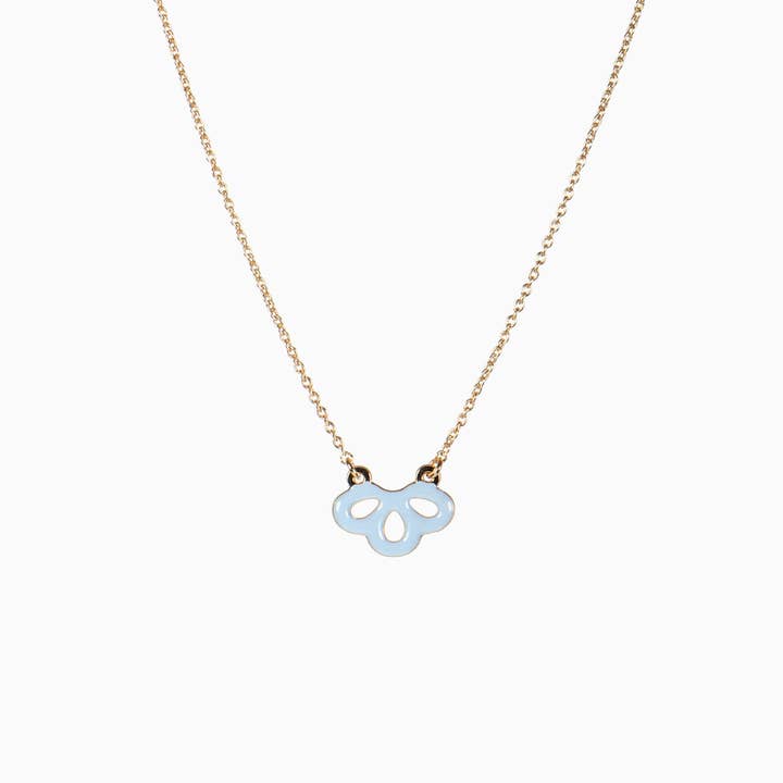 Titlee - Wholesale Pendant/Charm Necklace - MADISON necklace (light blue)