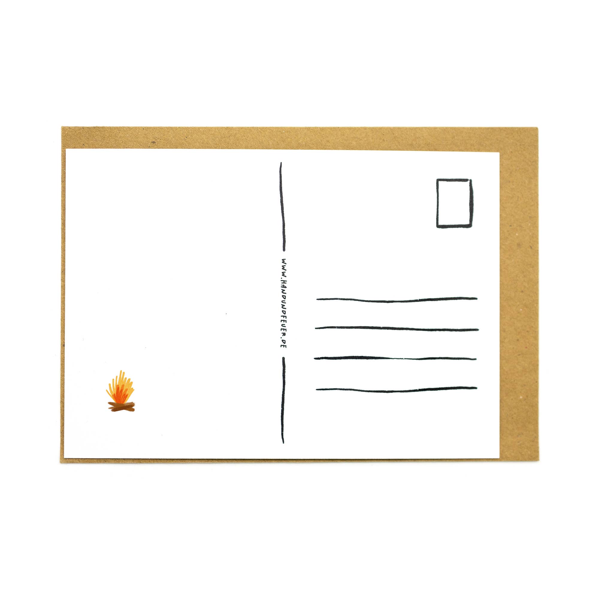 Hand und Feuer - Wholesale Postcard - Postcard Camping Adventure (A6) Campfire - 450 g/sqm paper1