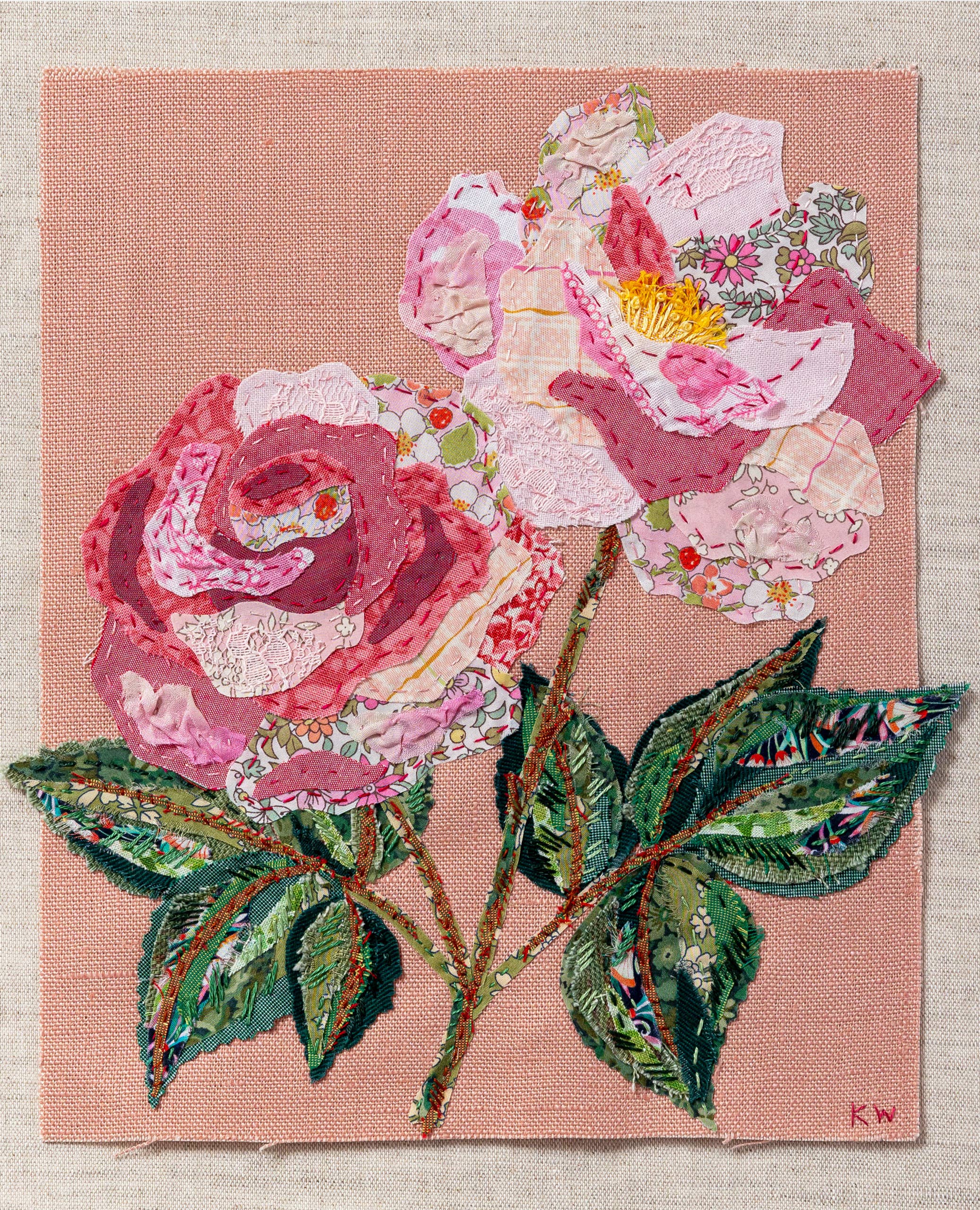 Wattle&Loop - Wholesale Embroidery/cross-stitch supplies - Rose Slow Stitching Kit2