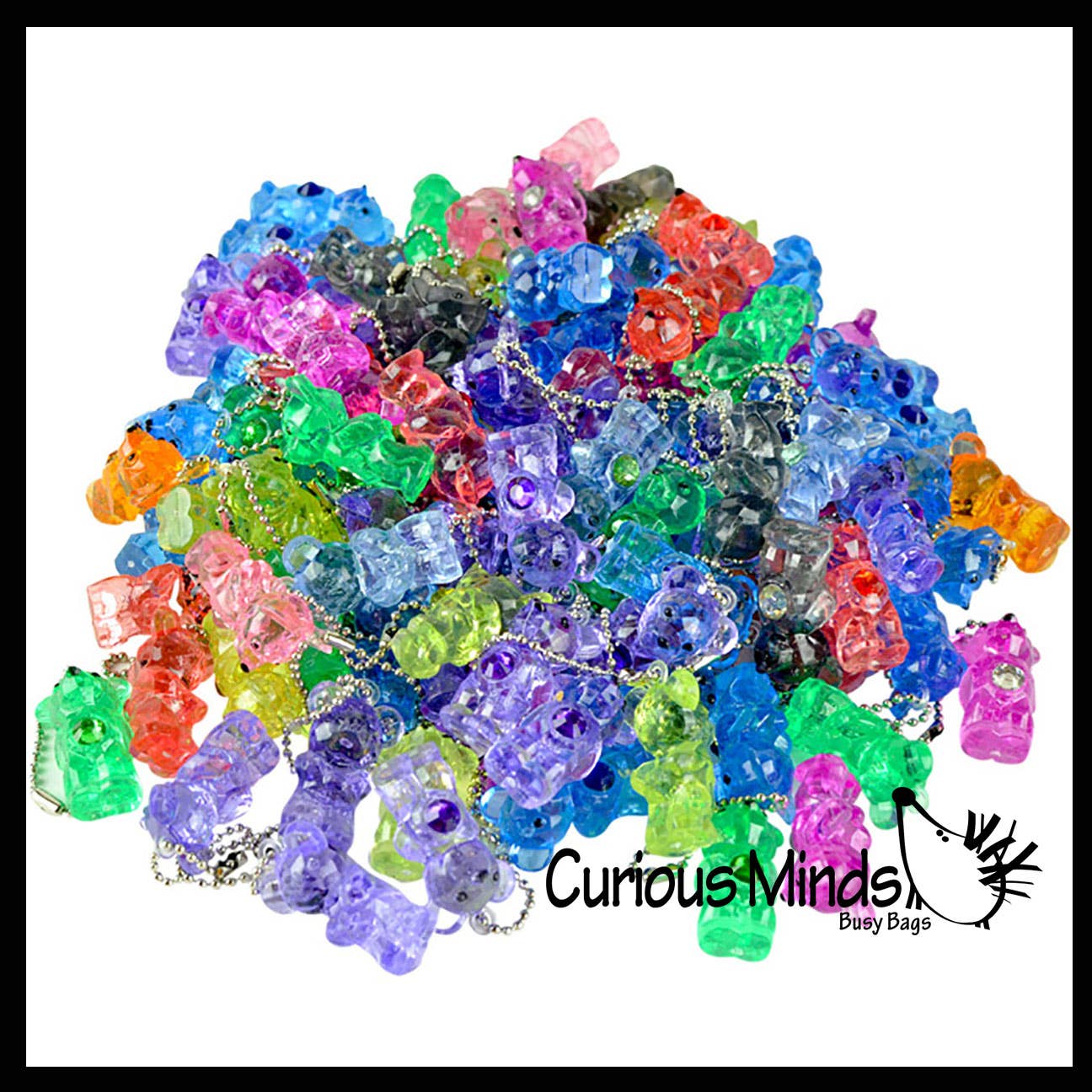 Curious Minds Toys – Engroshandel Nøglering - Børn – 1 søde Birthstone Bear Figurer Med Clip Nøgle - Mini Legetøj2
