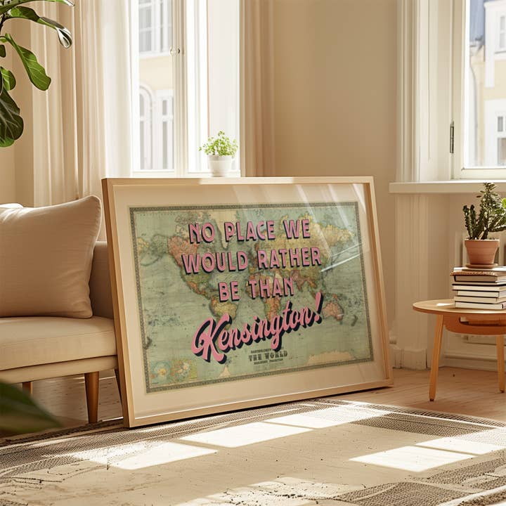 Timmy Loves - Wholesale Art Print - No Place We Would Rather Be - Customised World Map Art Print2