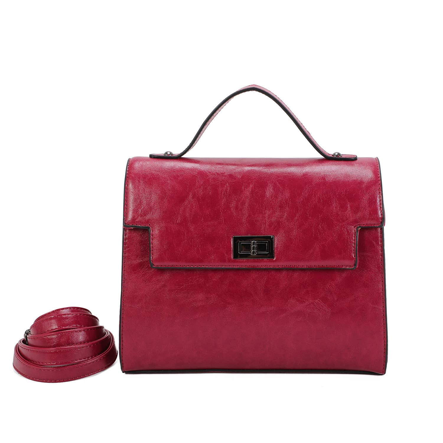 INES DELAURE - Wholesale Handtas met handvat - Dames - Handtas met ritssluiting en klep2