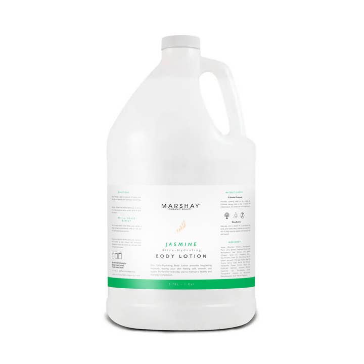Shea- und Hafermilch-Körperlotion | Jasmin | Nachfüllgröße im Großgebinde für den Großhandel von Marshay Organic Beauty