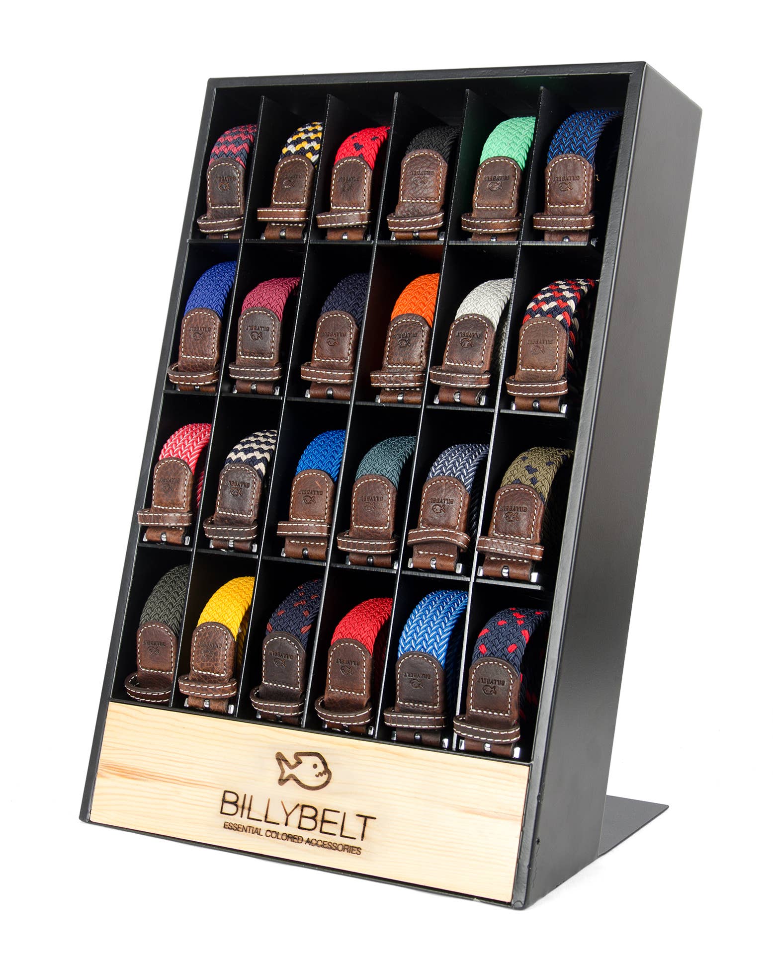 BILLYBELT - Vendita all'ingrosso Vetrina per rivenditori - Accessori - Espositore di cinture in metallo