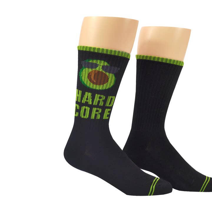 Sock House Co. Hard Core Avocado Athletic Crew Chaussettes pour la vente par Everything Legwear