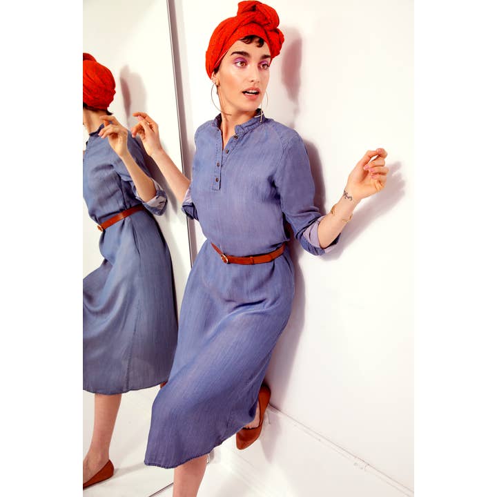 ODAY - Wholesale Dress - Women's - The Missdasha Dress - Denim Blue4