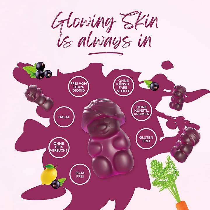 IvyBears – Suplemento/vitamina oral por atacado – IvyBears Vibrant Skin - Ursos de vitamina para pele radiante3