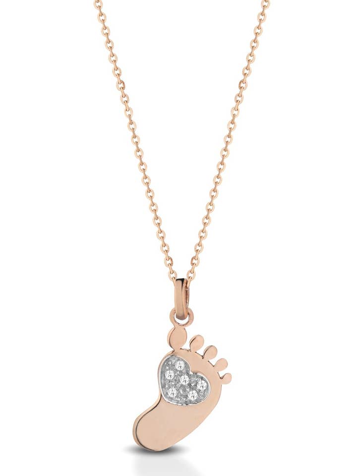 NECKLACE WITH LEG PENDANT AND DIAMONDS for wholesale by Melissa jewels