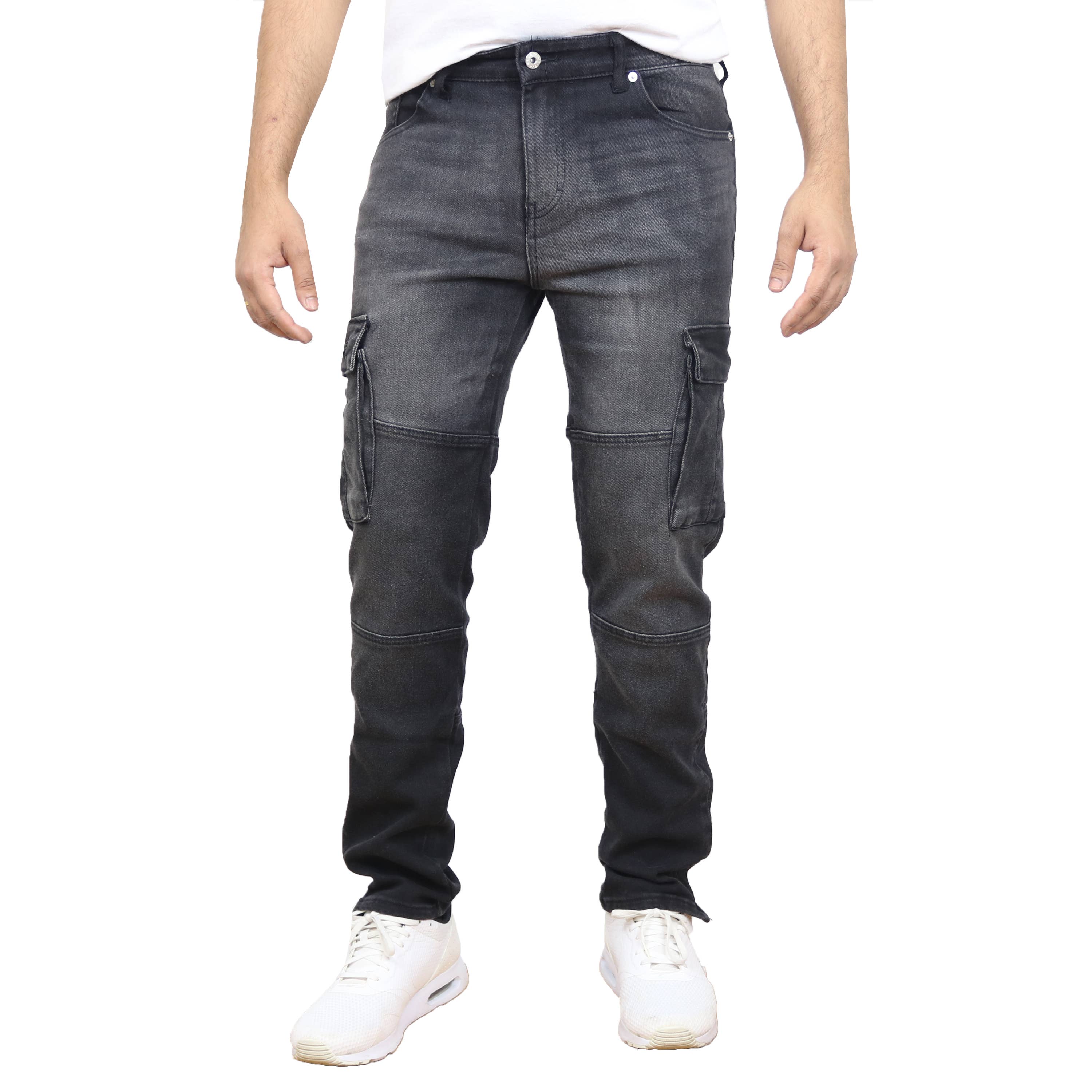 Galaxy By Harvic – calças de ganga - Homem por atacado – Jeans de Ganga com Bolsos Cargo para Homem0