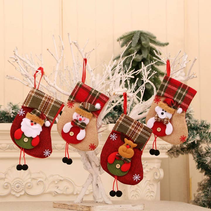 UNISHE - Wholesale Christmas decoration - Decor Christmas Stocking Hanging Ornament Gift Bag ZK37057