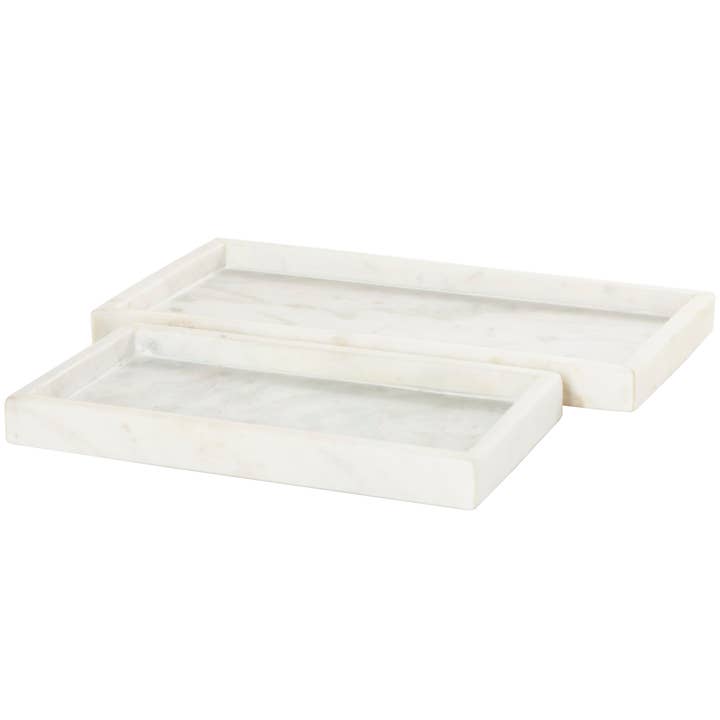 Deco Marché - Wholesale Decorative Tray - Modern White Marble Tray Set13