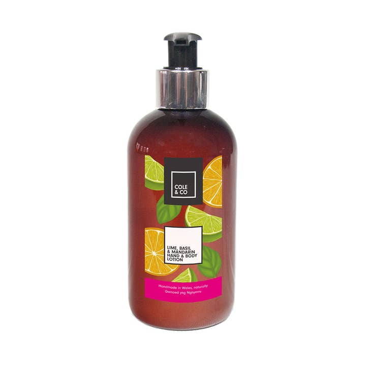 Lime, Basil & Mandarin Hand & Body Lotion for wholesale by Cole & Co